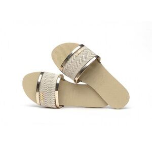 Havaianas You Trancoso Premium Slide Sand Gold Size 11